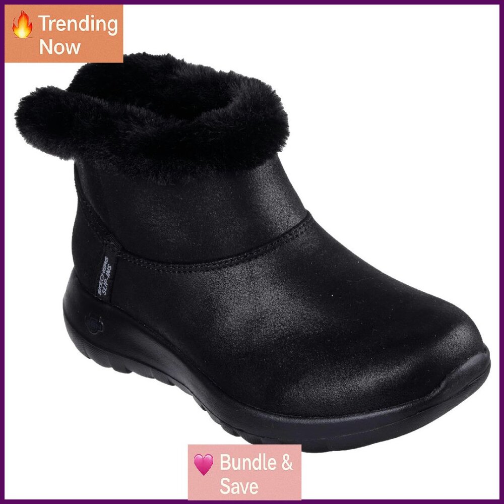 Hands-Free Slip-In Boots with Memory Foam, Vegan … - image 1